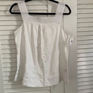Old Navy size large white tank top cotton blend